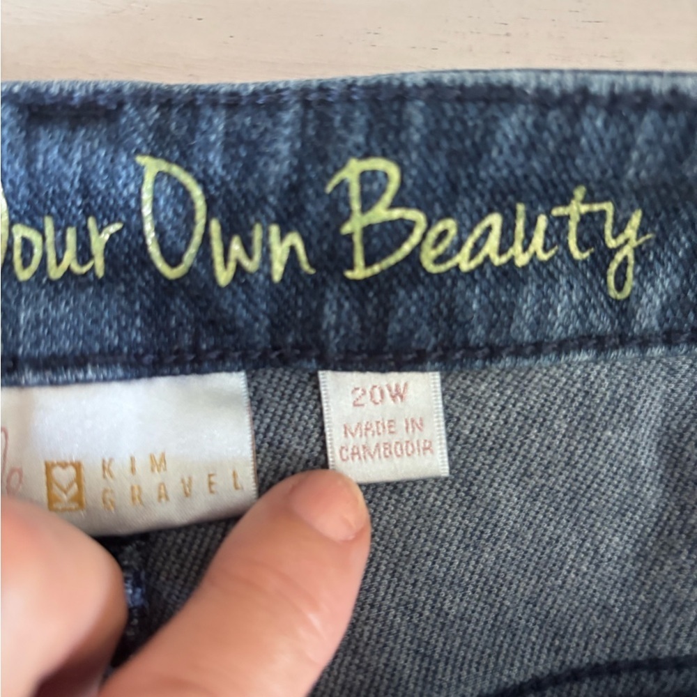 Belle by Kim Gravel Flexibelle 5 Pocket Boot Cut Jeans Size 20W - Picture 3 of 7